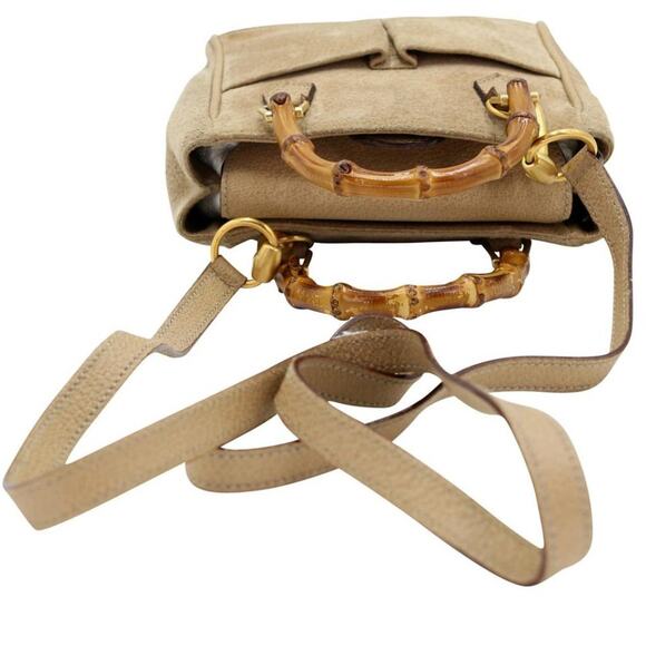 Gucci Mini Micro Bamboo Suede Cross Body Bag GG-B0509P-0004 - Picture 6 of 11